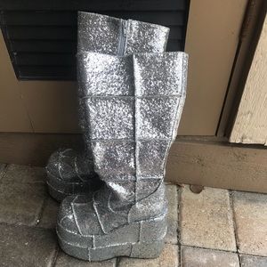 Silver boots